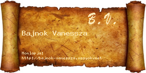 Bajnok Vanessza névjegykártya
